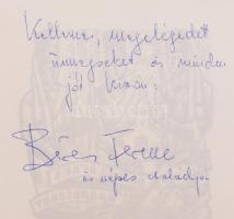 1980-1989 Aláírás gyűjtemény ünnepi üdvözlő lapokon, rajta Almási Éva - Balázsovits Lajos, Béres Fer...