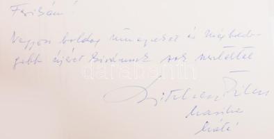 1980-1989 Aláírás gyűjtemény ünnepi üdvözlő lapokon, rajta Almási Éva - Balázsovits Lajos, Béres Fer...