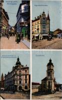 1917 Maribor, Marburg a. Drau; Herrengasse, Tegetthoffstrasse, Scherbaumhof u. Franziskanerkirche, Domkirche (EK)