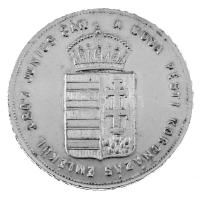 1867. "Érem I. Ferenc József budai koronázására" ezüstözött bronz emlékérem "A BUDA P...