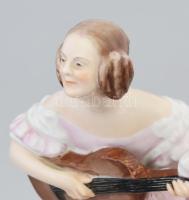 Herendi Déryné. Terv.: Ligeti Miklós. Kézzel festett, jelzett, restaurált, m: 21 cm