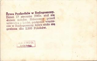 Radogoszcz 1939-1945, Zywe Pochodnie / Jewish prison of the Nazis. Z.B. o W.I.D. Lódz-Baluty, Judaic...