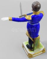 Scheibe-Alsbach Pierre Cambronne szobor, jelzett, restaurált, m: 27 cm