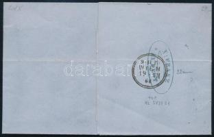 1868 2kr nyomtatványon teljes tartalommal "PEST / LIPÓTVÁROS" - Wien 1868 2kr on printed m...