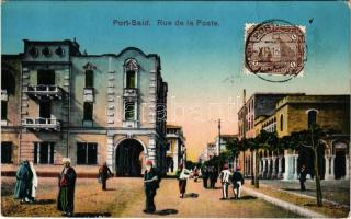 Port Said, Rue de la Poste / street. TCV card (fa)