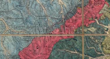 cca 1914 Zilah vidéke, 17. zóna, XXVIII. rovat, 1:75 000, vászontérkép, 38×52 cm