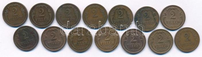 1926-1940. 2f bronz (14xklf) T:XF-F patina Adamo P2