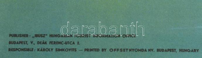 cca 1940-1950 Balaton Hungary, sirályos IBUSZ plakát, jelzett (Konecsni György?), gyűrődésekkel, 83×...