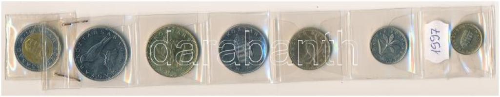 1997. 1Ft-100Ft (7xklf) forgalmi összeállítás műanyag tokban T:UNC,AU