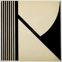 Bak Imre (1939-2022): Geometrikus kompozíció. Szitanyomat, papír. Jelezve jobbra lent. Üvegezett fak...