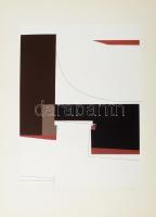 Mark (Márkus), Anna (1928-): Konstruktív kompozíció, 1990. Szitanyomat, papír, jelzett, számozott (8/40). 45,5x34 cm / screenprint on paper, signed, numbered (8/40)