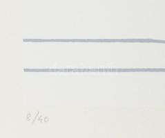 Mark (Márkus), Anna (1928-): Konstruktív kompozíció, 1990. Szitanyomat, papír, jelzett, számozott (8...