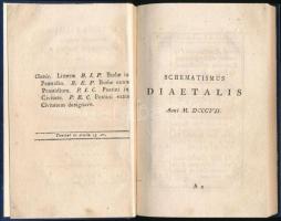 Schematismus indigitans hospitia excelsorum procerum et inclytorum statuum et ordinum Regni Hungaria...