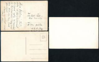 cca 1940-1950 3 db fotó Fischer Pálról és nejéről (Merberger Sára), gyógyszerészekről, az egyik fotó...