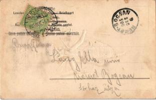 1905 Üdvözlet a Krampusztól! dombornyomott / Krampus greeting embossed (fl)