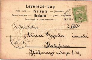 1906 Krampusz dombornyomott / Krampus greeting embossed