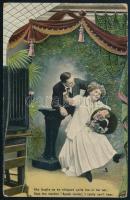 1908 Képeslap az Egyesült Államokból Magyarországra 10f portóval / Postcard from the USA to Hungary ...