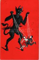 1934 Krampusz / Krampus greeting (fl)