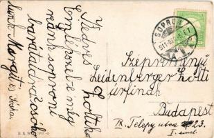 1911 Krampusz lány / Krampus girl. B.K.W.I. 2902-5. s: K. Feiertag (ázott / wet damage)