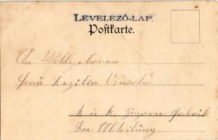 Krampusz és macska / Krampus with cat. Max Jaffé Nr. 83. (fa)