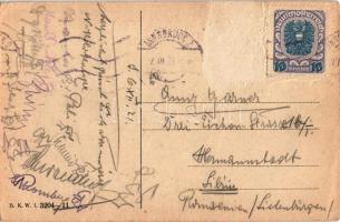 1921 Krampusz üdvözlet / Gruss vom Krampus / Krampus greeting. B.K.W.I. 3204-11. (Rb)