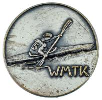 1943. "WMTK (Weiss Manfréd Testedző Kör)" kétoldalas, ezüstözött bronz díjérem, gravírozot...
