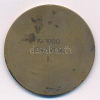 1942. "Pannonia Turista Egyesület - Kajak-verseny" egyoldalas, bronz díjérem, gravírozott ...