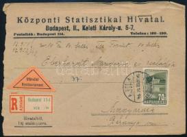 1948 Repülő 70f utánvételes ajánlott levélen / on registered COD cover