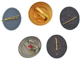 5db-os szocializmus korabeli sapkajelvény-tétel T:UNC-VF