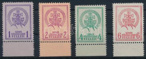 1938 Soproni tábori küldöncjárat I. kiadás ívszéli sorozat (69.000) / Sopron courier post stamps I. issue complete margin set