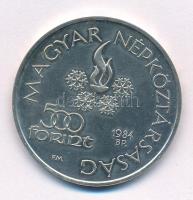 1984.500Ft Ag "XIV. Téli Olimpia - Sarajevo 1984" emlékérme kapszulában T:BU patina Adamo ...