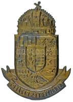 DN "Királyért és Hazáért" Cu csendőr lemezjelvény, tű nélkül (60x82mm) T:XF