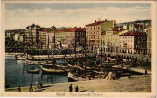 Fiume, Rijeka; Riva Emanuele Filiberto / port, quay, ships (EK)