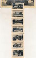 1941 Harkányfürdő, Park. Leporellólap 10 képpel (fa)