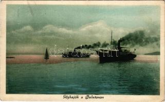 1926 Balaton, gőzhajók a Balatonon (EK)