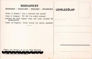 Budapest, Margit híd és Országház este, villamos. Come to Hungary! We bid You cordial welcome! Angol...