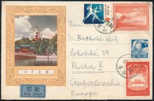 1957 Légi levél Prágába / Airmail cover to Czechoslovakia