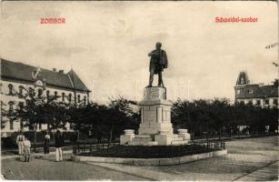 Zombor, Sombor; Schweidel szobor. Kaufmann Emil kiadása / statue, monument (EK)