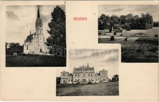 1909 Tompa (Kelebia mellett), Szent Anna templom, Redl kastély és park. Seefehlner J. L. kiadása (EK)