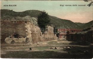 Ada Kaleh, Régi várrom török lakással / fortress, castle with Turkish house (EK)