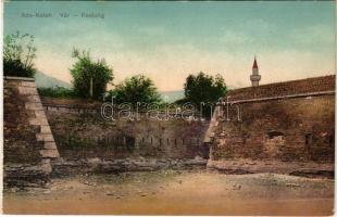 Ada Kaleh, vár / Festung / fortress, castle - képeslapfüzetből / from postcard booklet (vágott / cut)