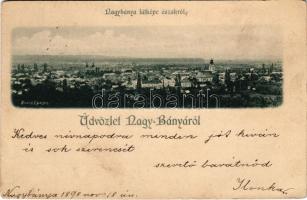 1898 (Vorläufer) Nagybánya, Baia Mare; látkép északról. Divald / general view (EK)