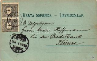 1898 (Vorläufer) Prezid (Cabar), Gornje mesto, Dolnje mesto / látkép, utca, üzlet / general view, st...