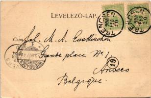 1900 Sztrecsnó, Sztrecsény, Strecno (Tátra, Tatry); Vágvölgy, Sztrecsnó vára Zsolna mellett. Gansel ...