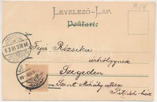 1899 (Vorläufer) Und beim Bier, sagt er, und beim Knöd'l sagt er... / drunk man humour art post...