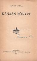 Krúdy Gyula: 
Kánaán könyve. [Novellák.]
Budapest, 1919. Athenaeum Irodalmi és Nyomdai Rt. 102 + [...