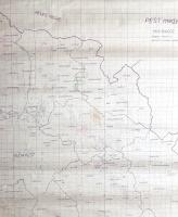 [Térkép] Pest megye térképe. Mérték: 1:144 000. Rajzolta: Kassay Sándorné. (1960)
[Budapest], 1960....