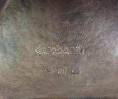 Nautilus serleg ezüst (Ag) szerelékkel. Félgömb lábakon álló talapzaton szerelékbe foglalt nautilus ...