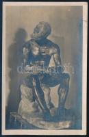 1929 Patkó Károly (1895-1941) festő autográf sorai és aláírása egy Rómából küldött képeslapon, érdek...