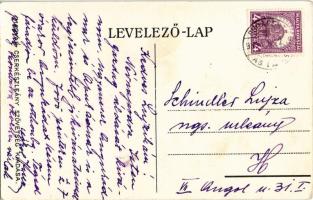 1930 Naplóírás. Magyar Cserkészleány Szövetség kiadása / Hungarian girl scout art postcard s: Molnár...